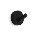 Adhesive hook round black