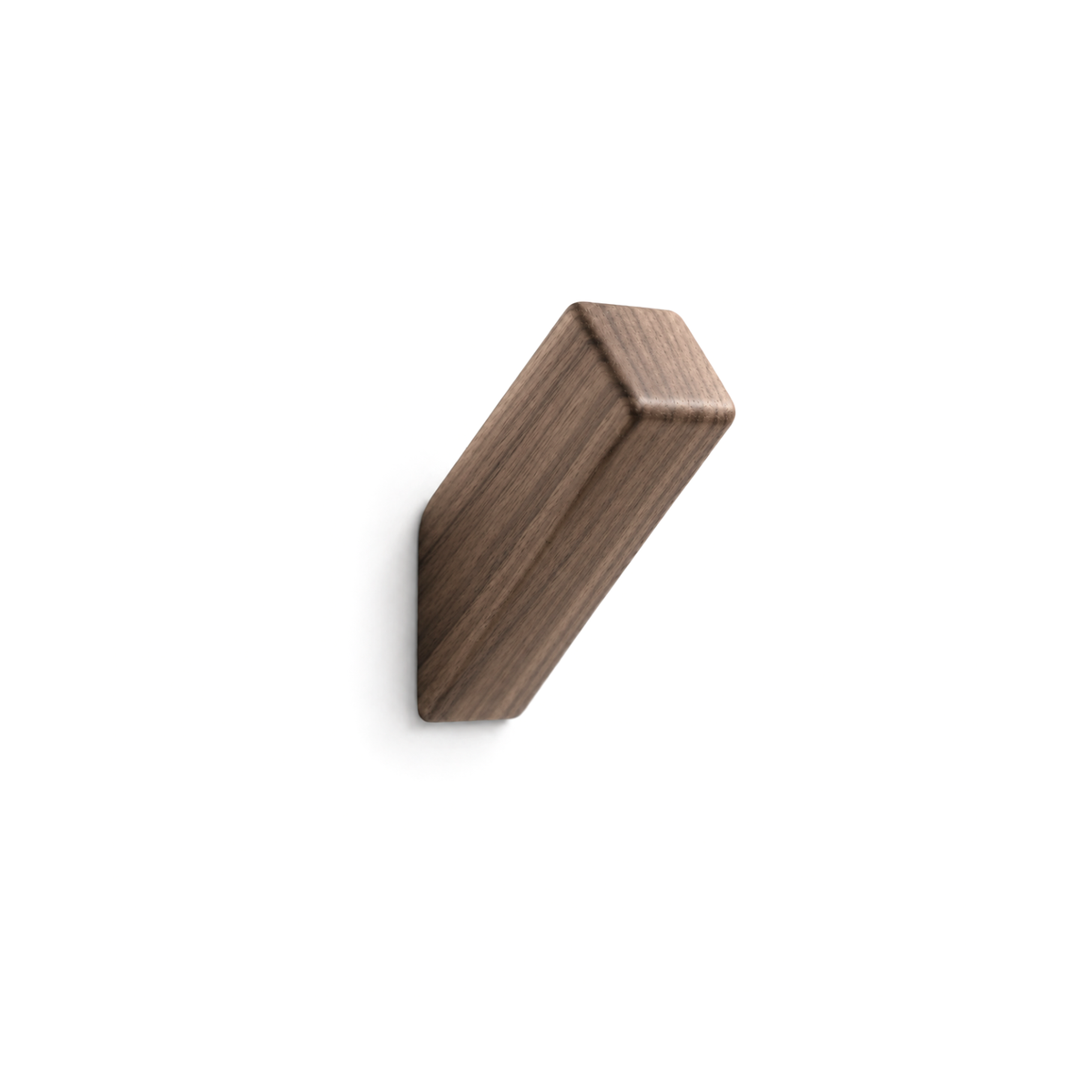 Coat hook rectangular square walnut light